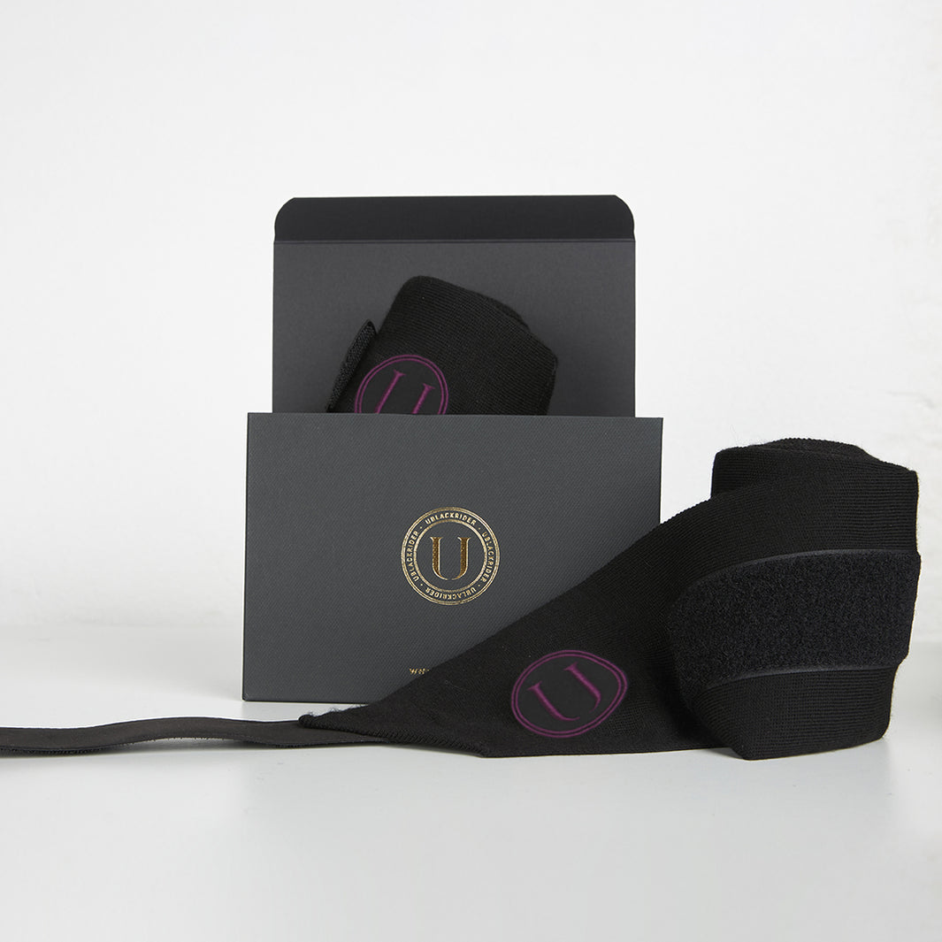 Burgundy Stable Bandage U Black